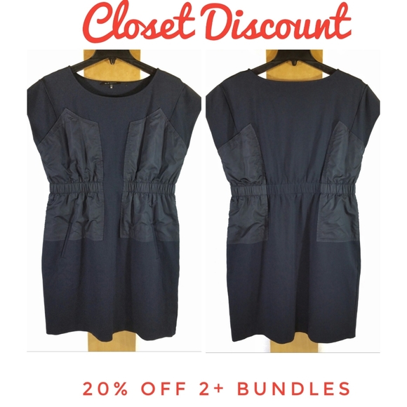 Elie Tahari Large Navy Comfortable Dress (B) - Picture 1 of 7